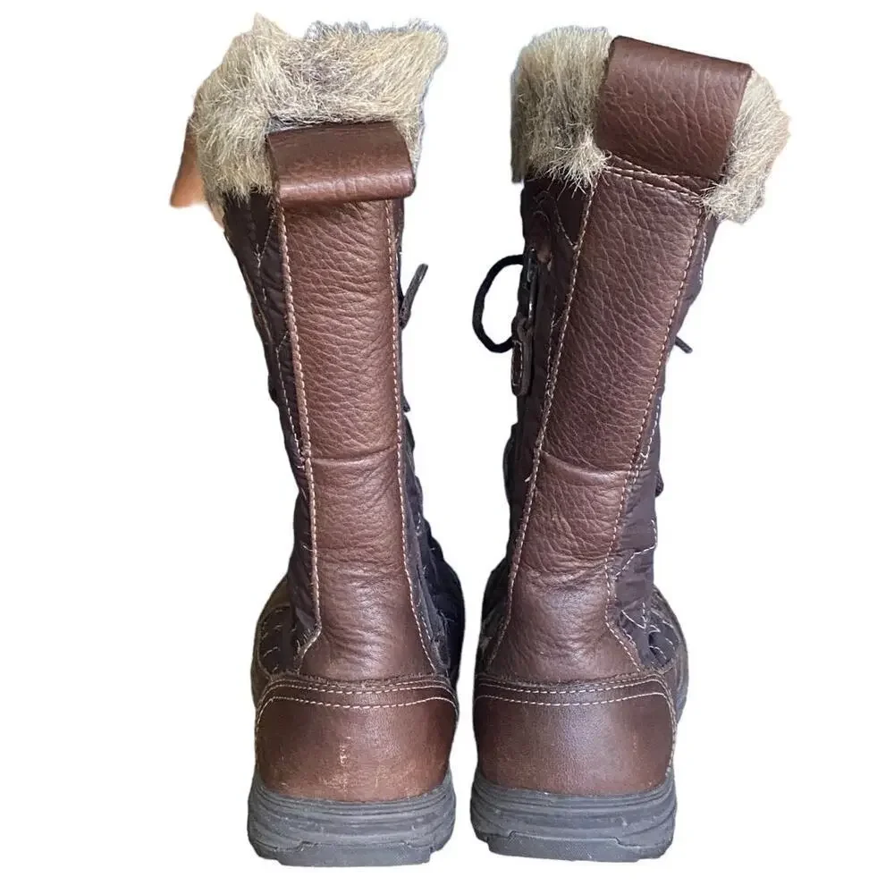 Teva Lenawee Waterproof Thinsulate Faux Fur Winter Snow Boots  Womens 5.5 Brown